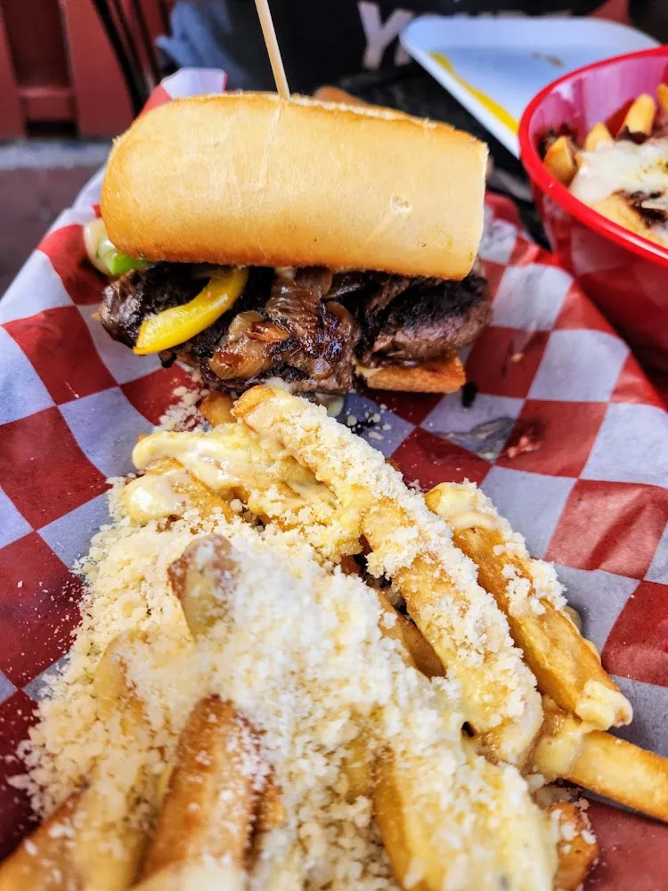 Philly Cheesesteak with Parmesan Truffle Fries